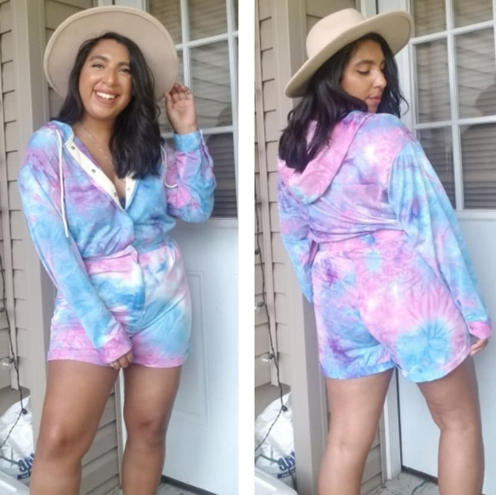 SUMMER SKIES ROMPER IN PINK BLUE